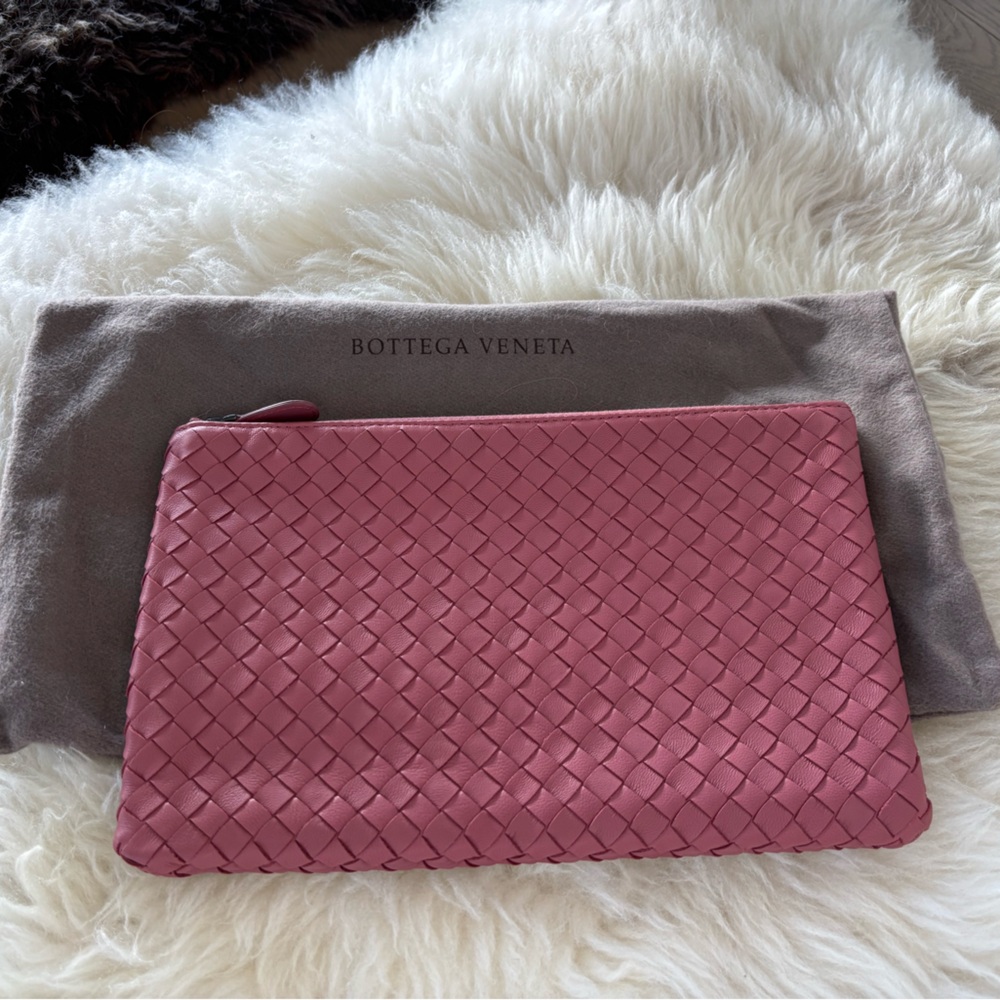 Bottega Veneta Pink Clutch